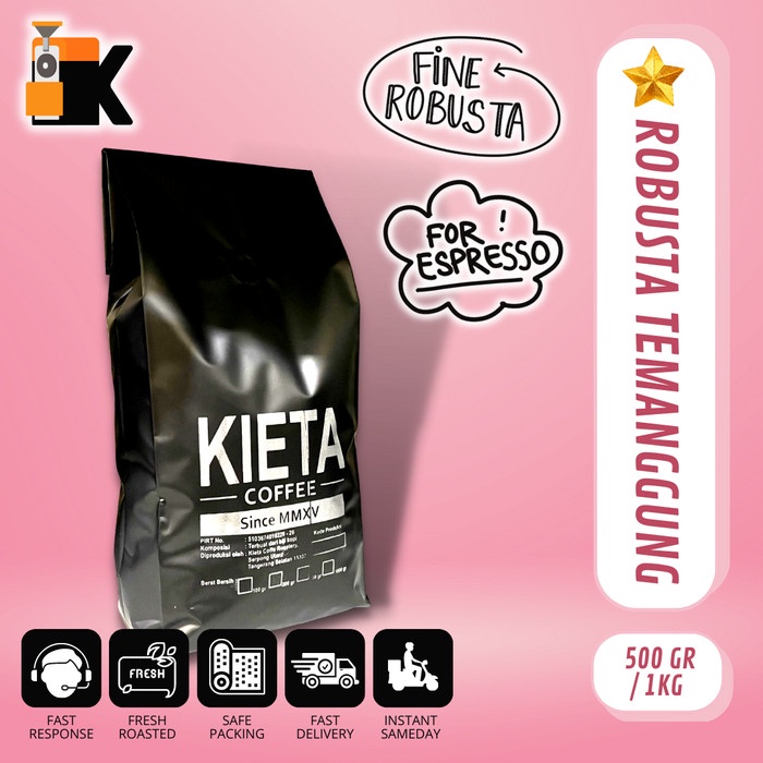

TERLARIS Espresso Robusta Temanggung / Es Kopi susu Blend 1kg /KOPI EUBE/KOPI KAPAL