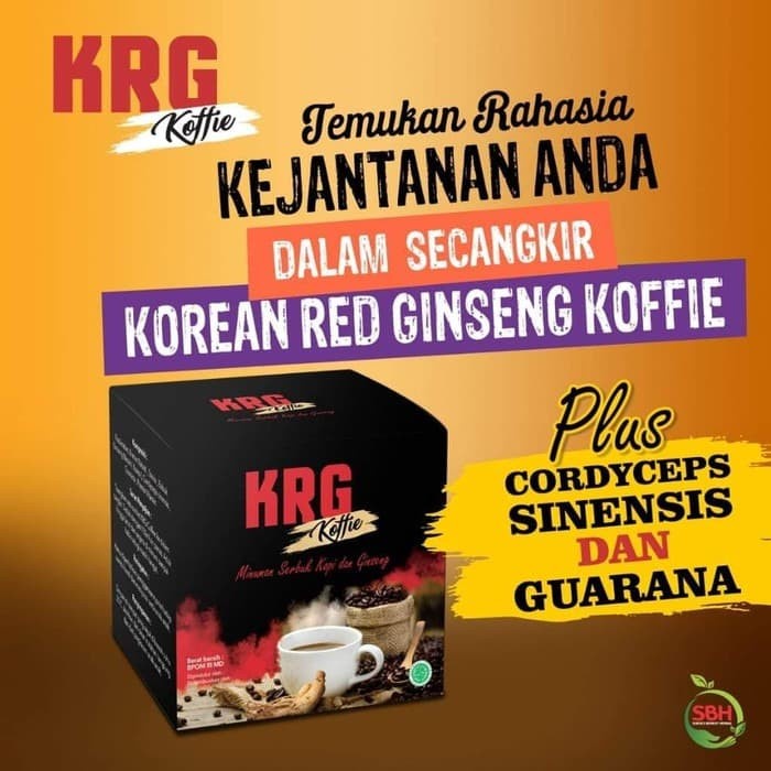 

Sale Kopi Stamina Korean Red Ginseng KRG KOFFIE coffe asli setara borneo /KOPI EUBE/KOPI KAPAL