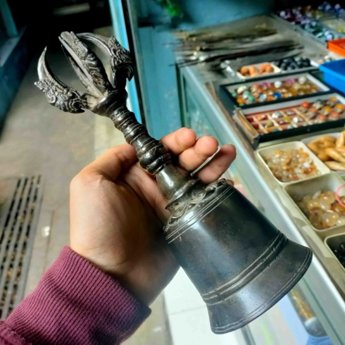 Hot Sale Koleksi Lonceng Vajra Kuningan Antik 000233 Termurah