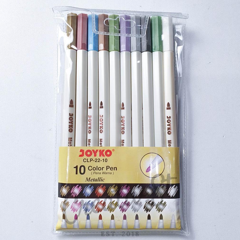 

JOYKO SPIDOL METALLIC COLOR PEN 10 WARNA CLP-22-10 .