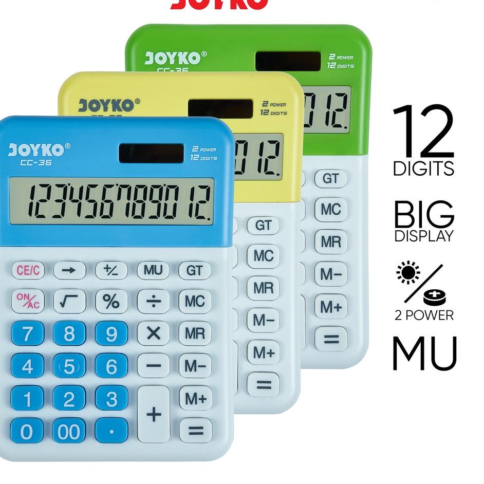 

qwha -0 Calculator Kalkulator Joyko CC-36 12 Digits Check Correct 540❮