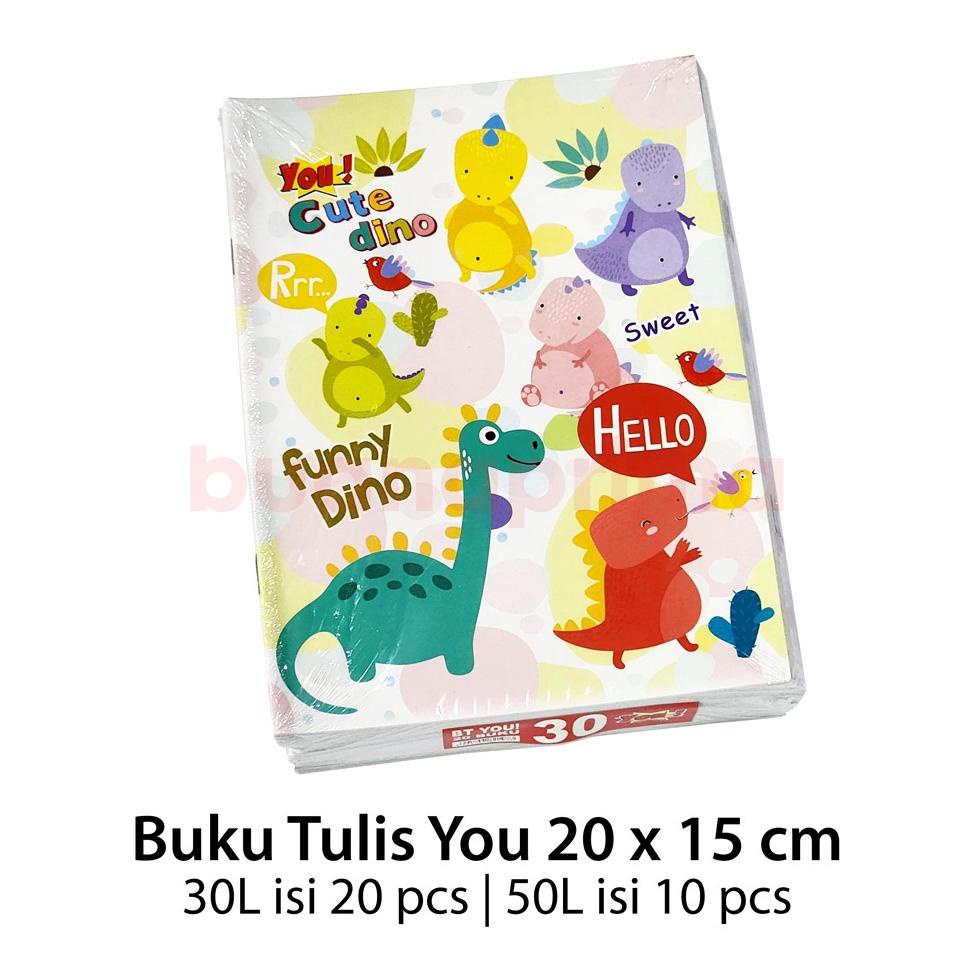 

BUKU TULIS YOU 30 50 LEMBAR PER BUNGKUS 20 X 15 CM NOTEBOOK SEKOLAH CATATAN .
