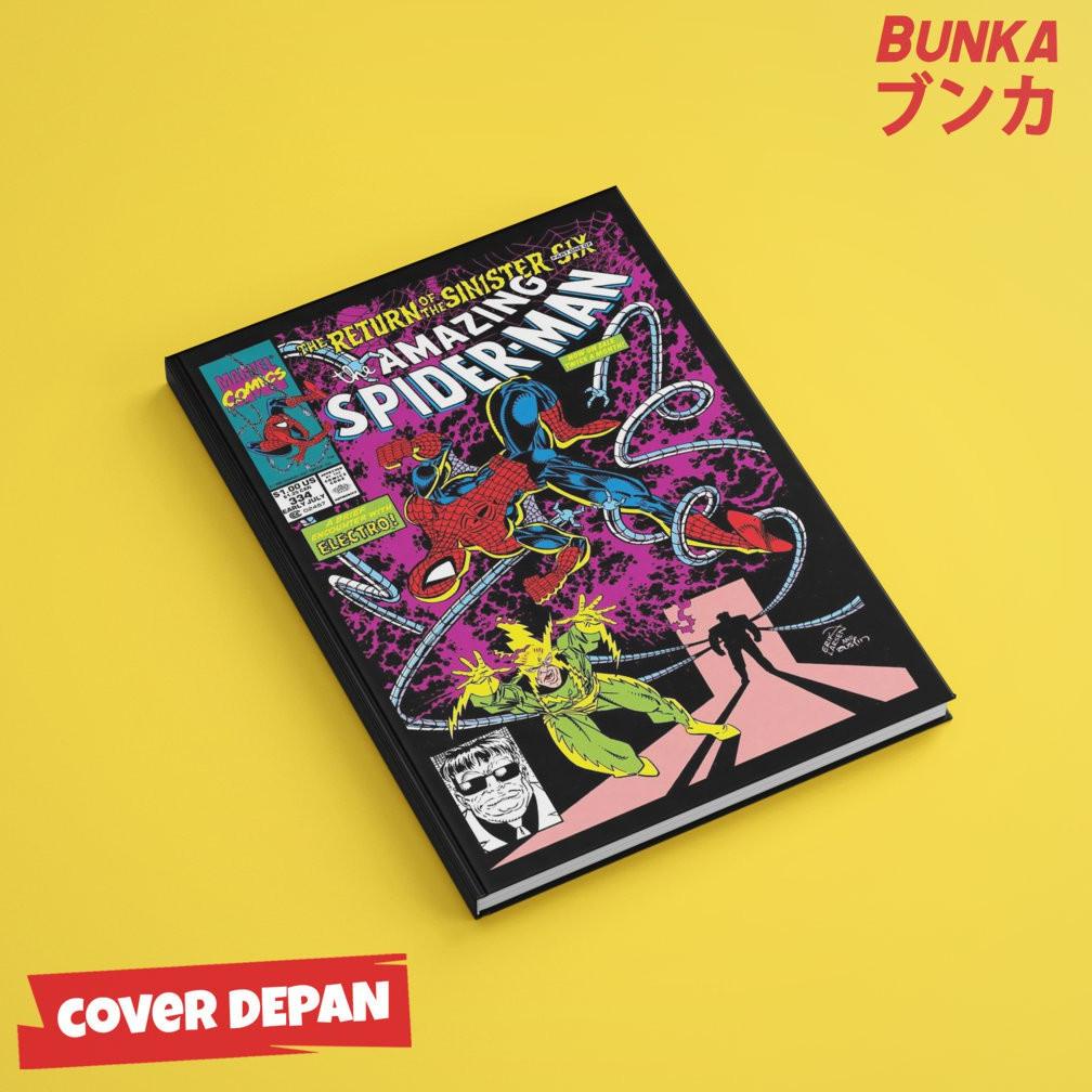 

NOTEBOOK MARVEL SPIDERMAN KLASIK COVER 03 HARDCOVER A5 BUKU TULIS CATATAN NOTE AGENDA PLANNER .