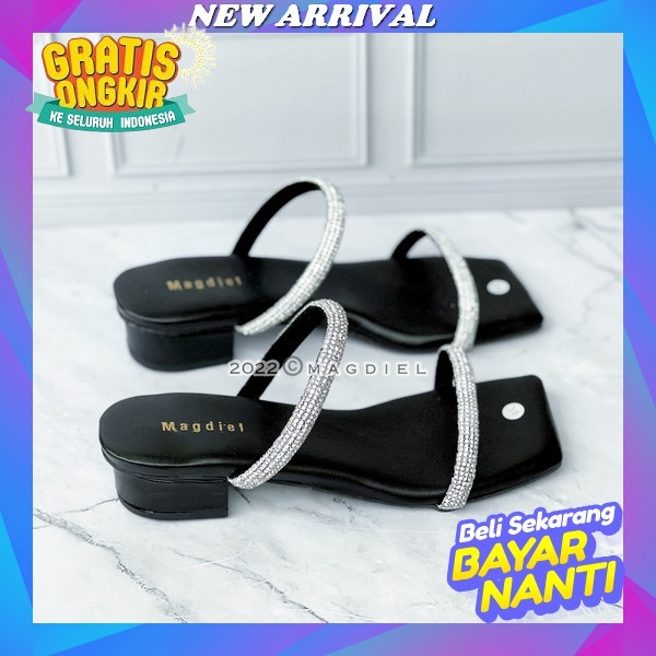 Hak Tahu Tali Nagitha 3Cm Sendal Sandal Hak Tinggi High Heels Pesta Wanita Sepatu Hak Tali Import Ha