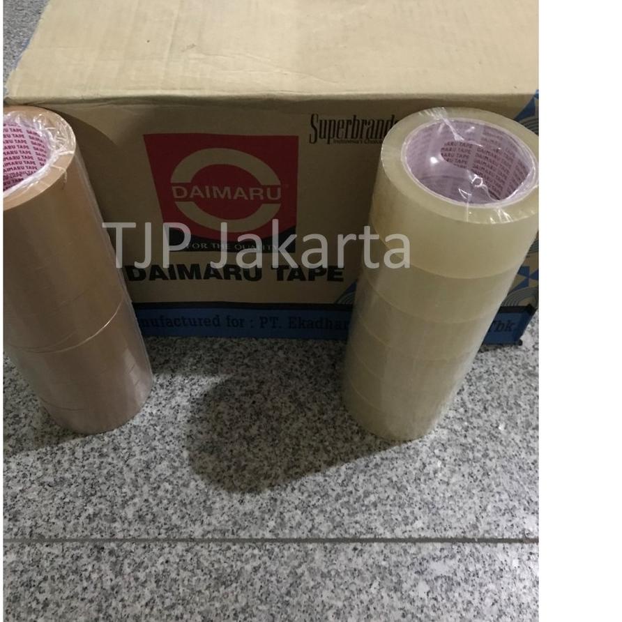 

Sale | KP8 | Lakban OPP Daimaru 2 inch / 48mm x 90 yard bening dan coklat