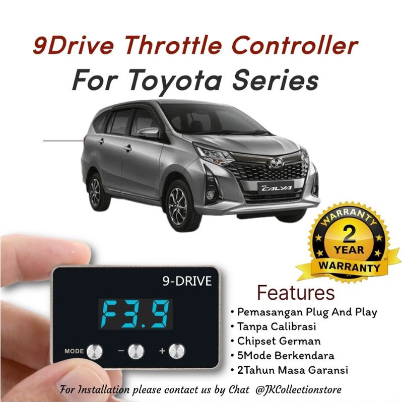 9 Drive Throttle Controller Toyota Calya Series Remap Piggyback 9Drive