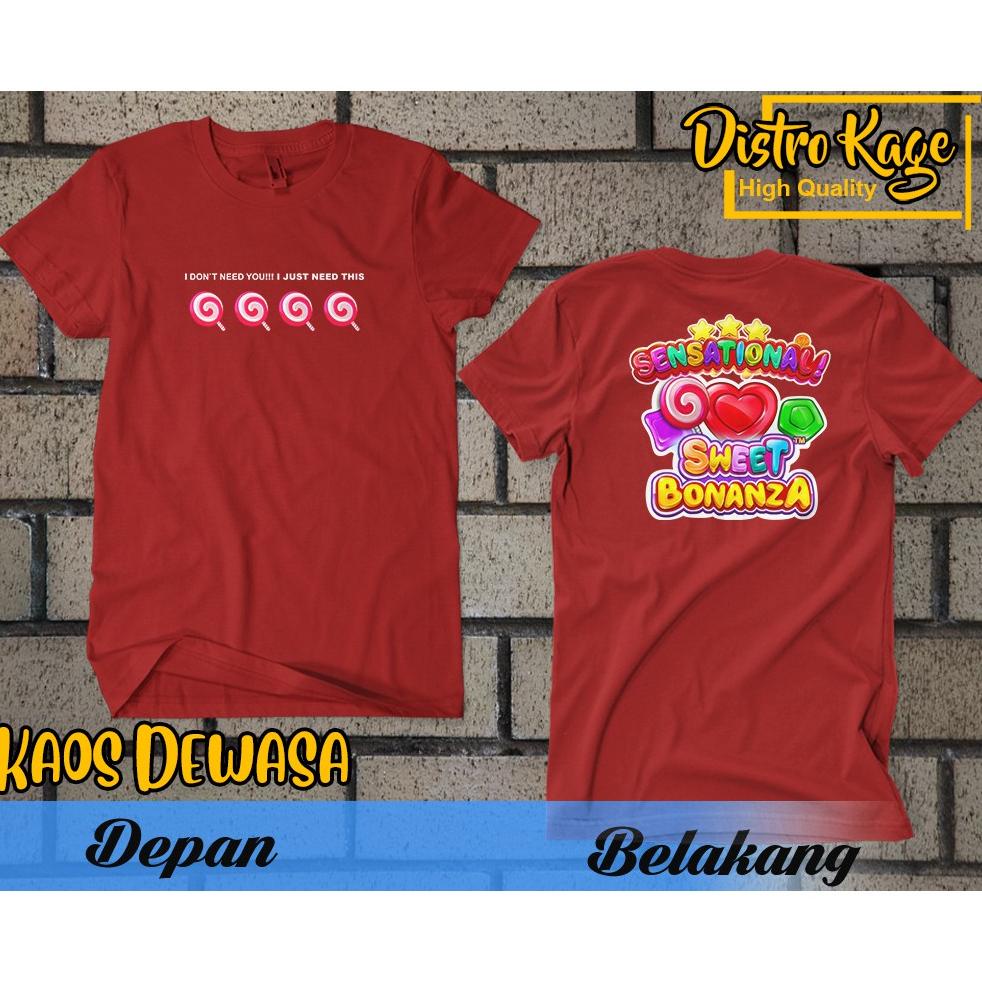 Miliki Baju Kaos Pria Game SLot DB Lollipop Sweet Bonanza I DONT Sentational Pragmatic Play Unisex D