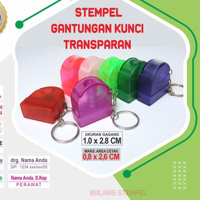 

Terbaru | FG2 | Stempel Nama Dokter Bidan Perawat Apoteker Cap Stampel Flash Warna Otomatis Custom Gantungan Kunci stamp Ganci KT 1028 Balang