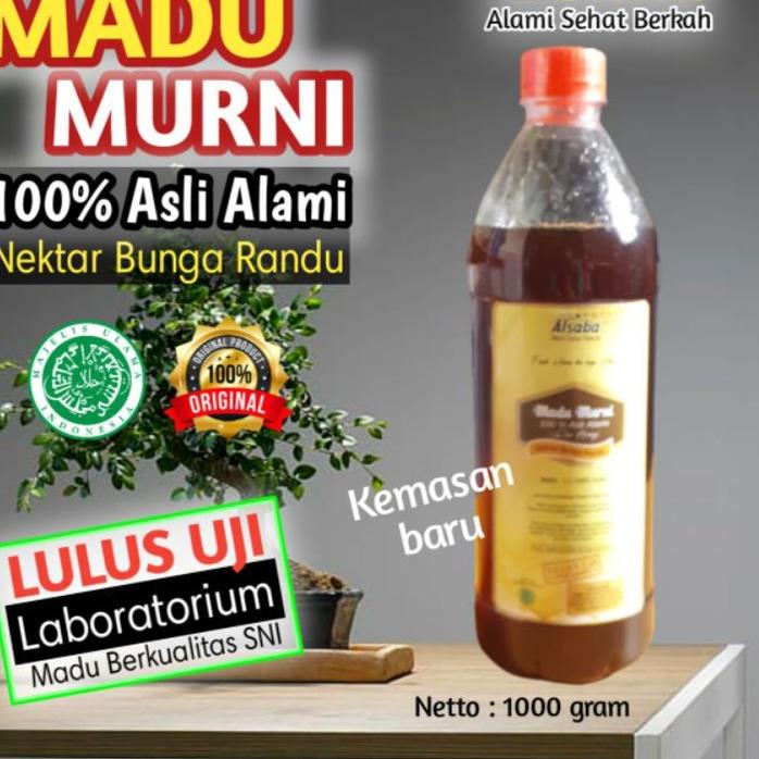 

Sale | KP8 | MADU MURNI ASLI ALAMI Organik Lebah bunga randu 1000 gram / 1Kg LULUS UJI LAB ALSABA Garansi bukan odeng