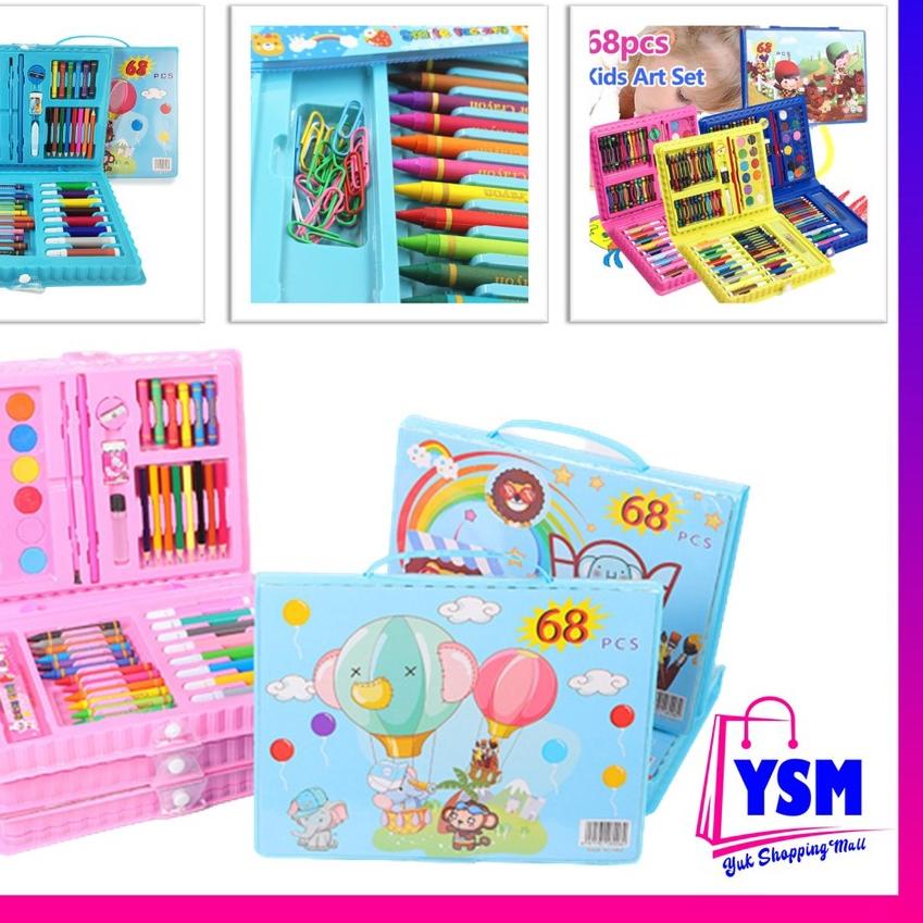 

COD | KF7 | YSM Drawing Set 68Pcs Oil Pastel Crayon 68 IN 1 Set Krayon Mewarnai dan Melukis Lengkap dengan Cat Air Alat Mewarnai Anak Anak Bentuk Koper