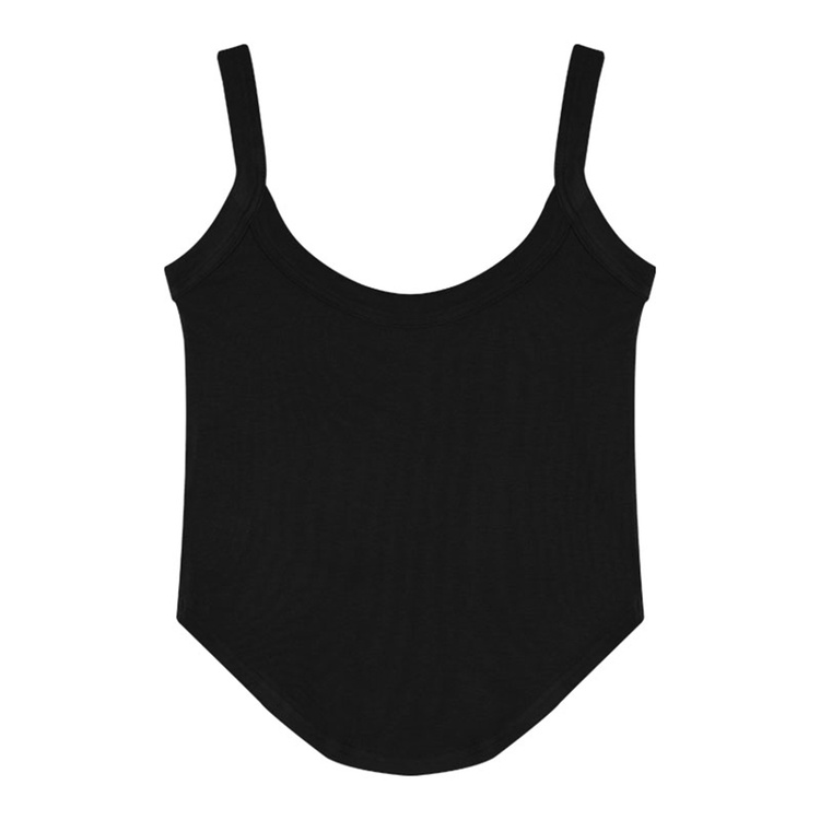 ✙Suhao Gaya Hong Kong Punggung Cantik Kamisol Kapas Murni Wanita Musim Panas Gadis Seksi Putih Halter Seksi Unik Chic Top Pakaian Luar Crop Top Tank Top Seksi Wanita Motif