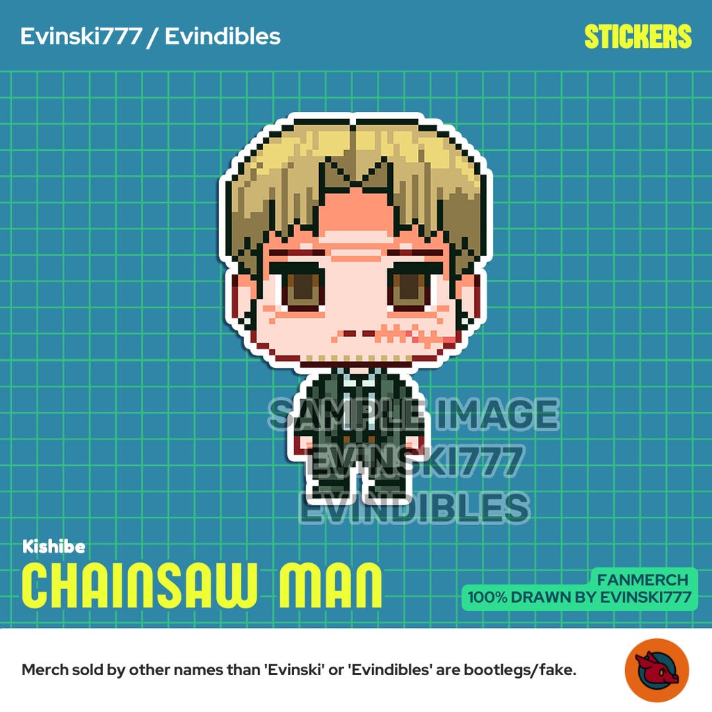 Stiker Sticker - Kishibe - Anime Manga Chainsaw Man CSM