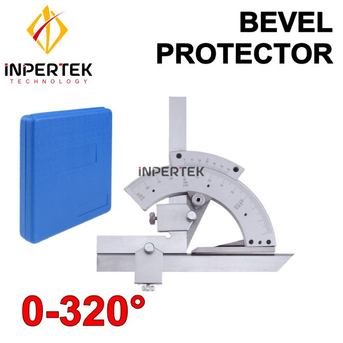 

Bevel Protactor 0-320° Alat Ukur Sudut Penggaris Sudut Derajat Busur Derajat