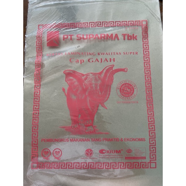 

kertas laminating / kertas coklat / kertas nasi / kertas bungkus ukuran 30x40cm isi 250pcs
