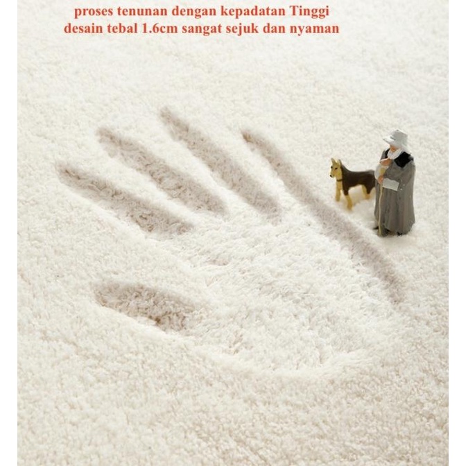 KARPET BULU BULAT MODERN MINIMALIS LUCU KOREA DIAMETER 100CM