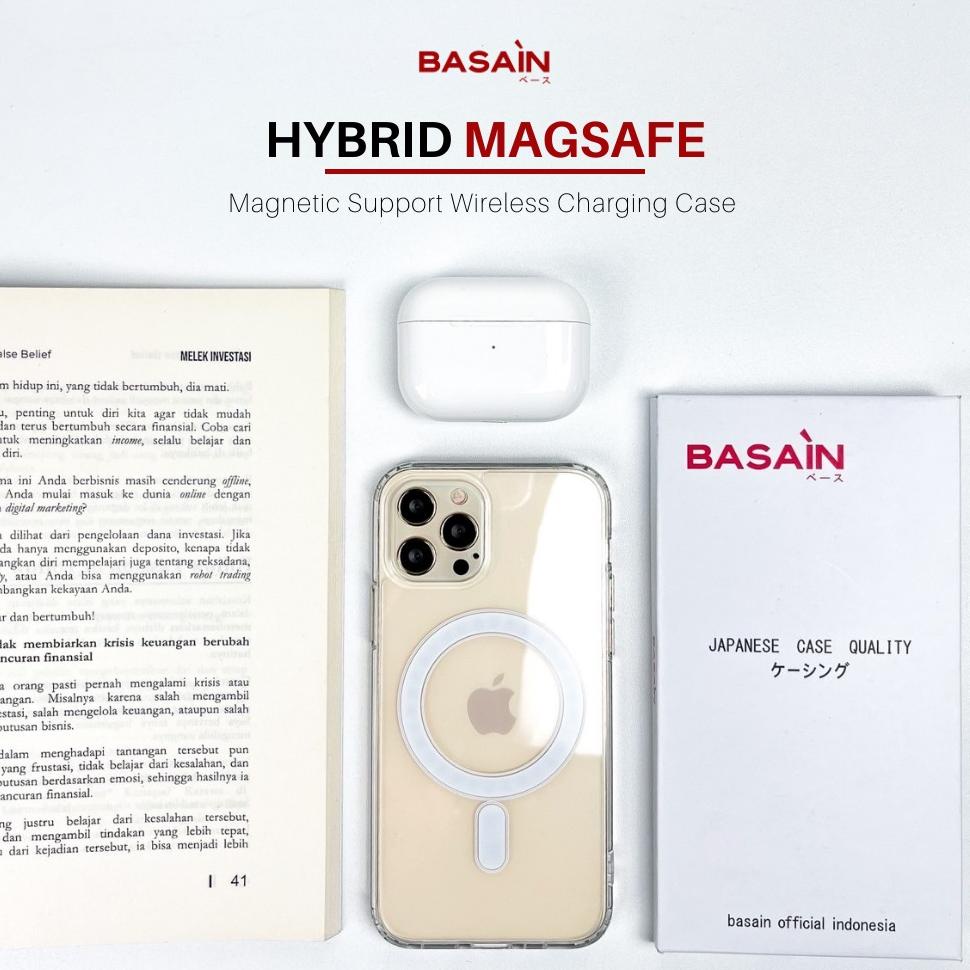 Casing Iphone 13 Case Hybrid Magsafe Basain | Transparant