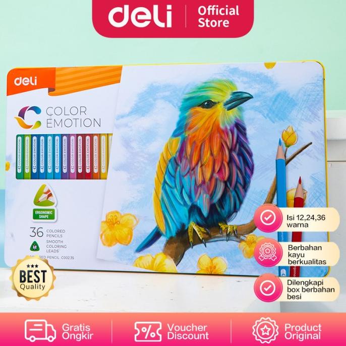 

Deli Pensil Warna / Colored Pencil - 24C 24warna/box EC00225