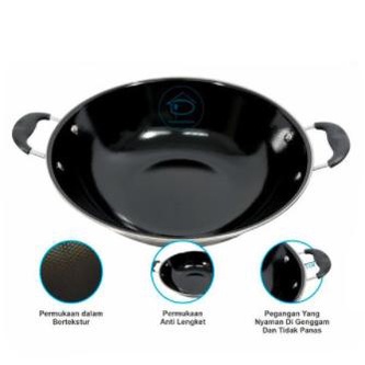 SERBU Wajan TELINGA Enamel Warna Warni Anti Lengket ter