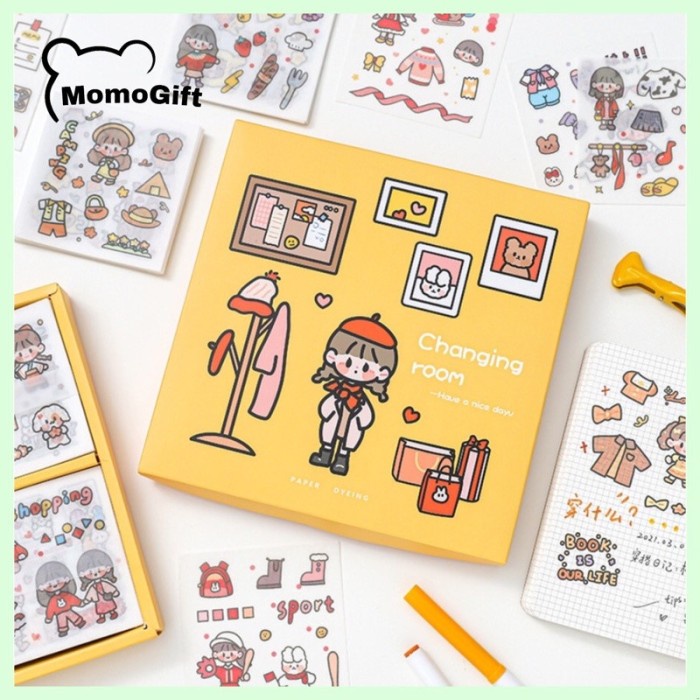 

Terlaris Stiker Aesthetic Design Diy Buku Sticker Style Fashion Changing Room