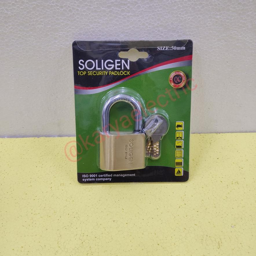 [KODE NBK88] GEMBOK SOLIGEN 50MM 50 MM PER PENDEK KUNINGAN KUNCI KOMPUTER ORIGINAL