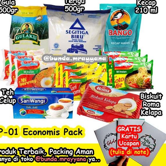 Ready Stok [-01] Paket Sembako Tanpa Beras Hemat Murah Lengkap Komplit Belanja Bulanan (cocok untuk 