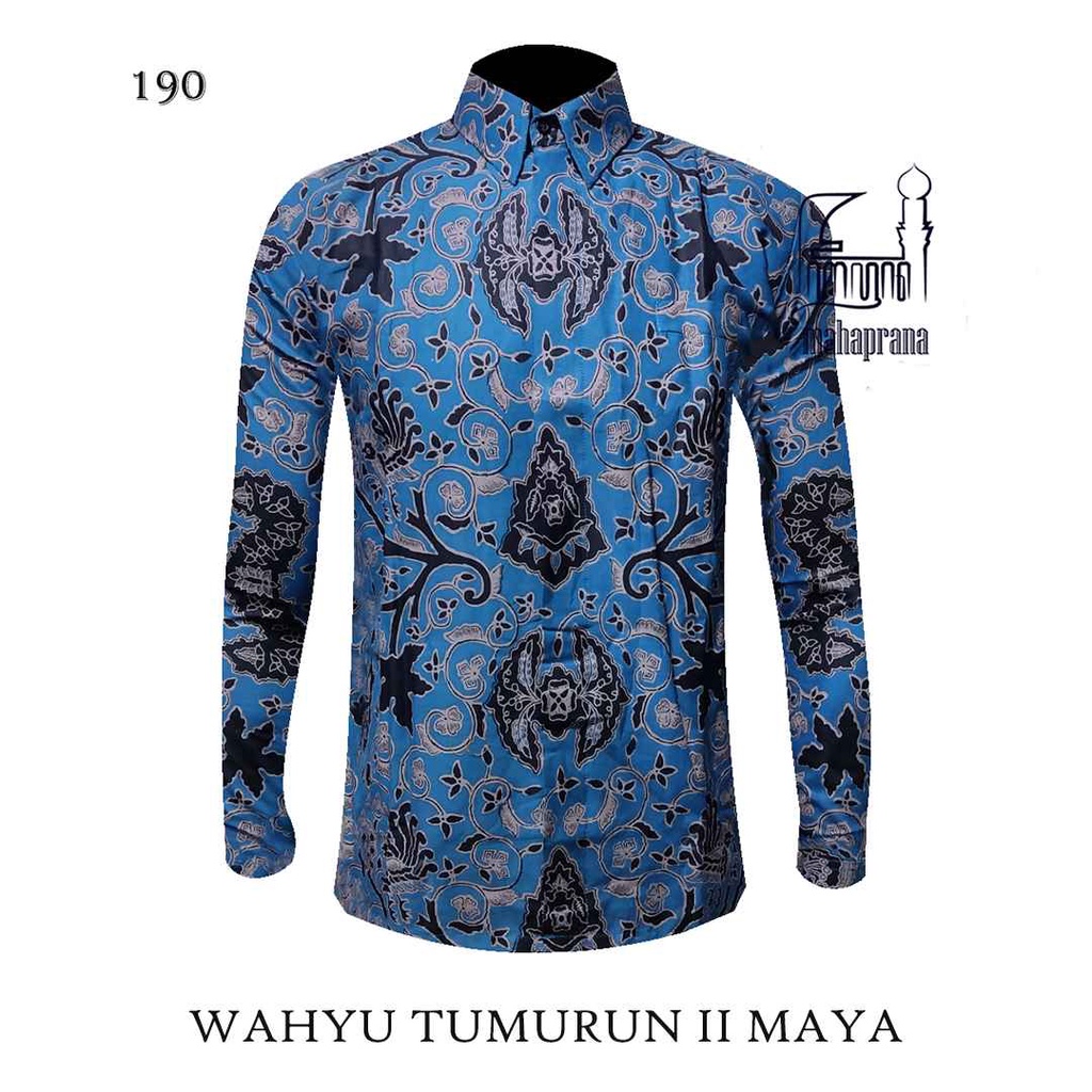 BATIK MAHAPRANA Motif WAHYU TUMURUN II MAYA Atasan Kemeja Batik Pria Lengan Panjang Full Furing MHP-190