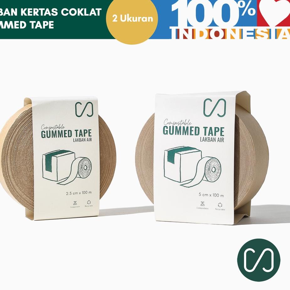 

Promo Natal★ Sustaination Gummed Tape Selotip Kertas Air /Lakban Kertas Ramah Lingkungan 100 meter 825➤