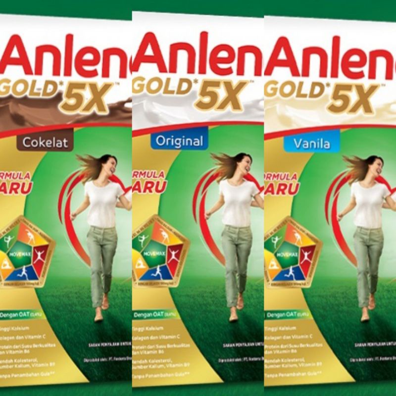 

Anlene Gold 5X Chocolate / Original / Vanilla - Susu Bubuk 600gr