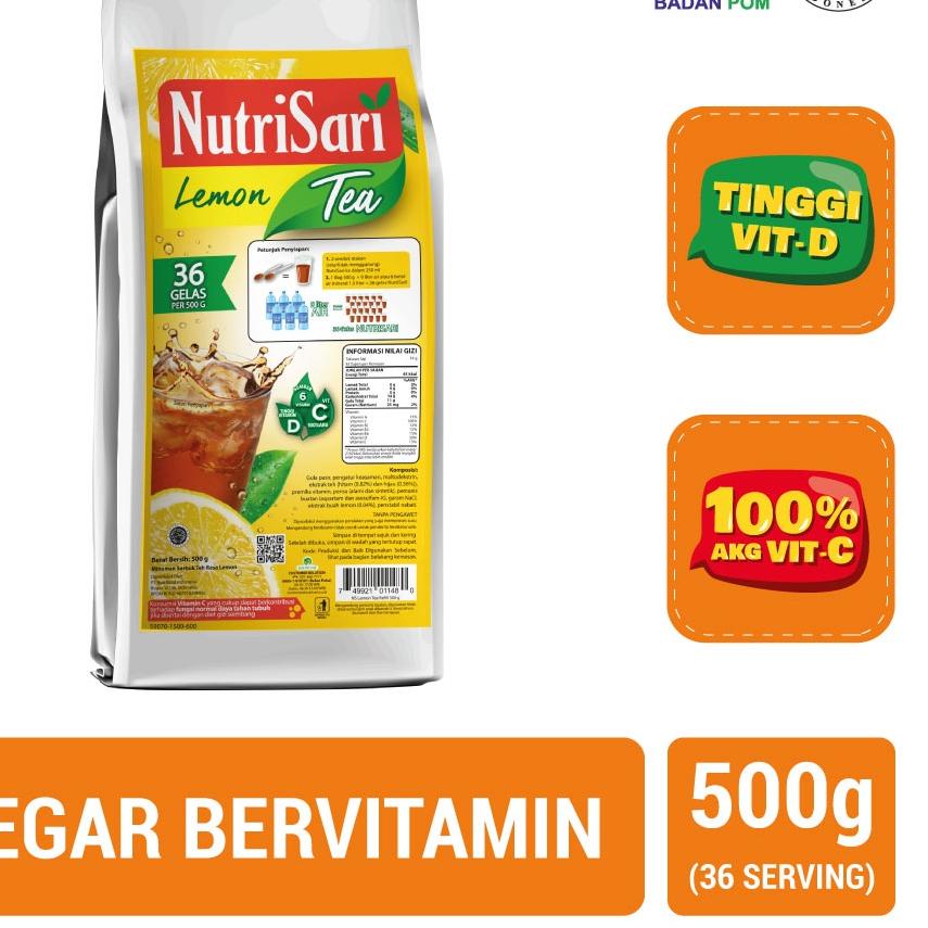 

Discount | TD4 | NutriSari Lemon Tea Powder Drink Refill 500 gram - Teh Rasa Buah Lemon dengan Vitamin C & Vitamin D