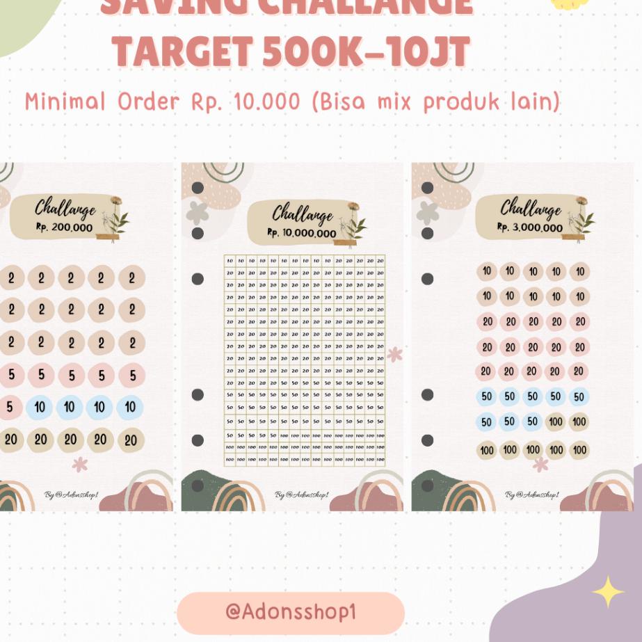 

Sale 6.6 | KI3 | Saving Challange Target 500k-10Jt