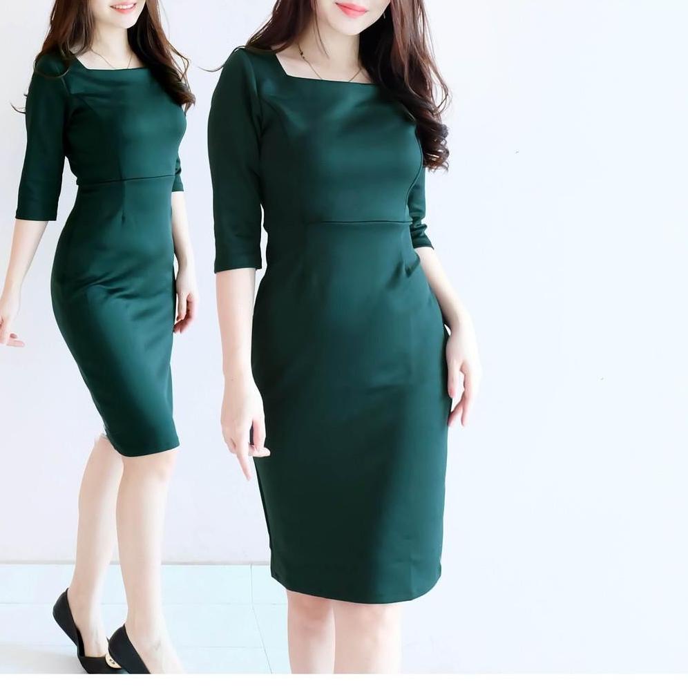 New Product  Free Gold Dress scuba raisa dress pesta kantor