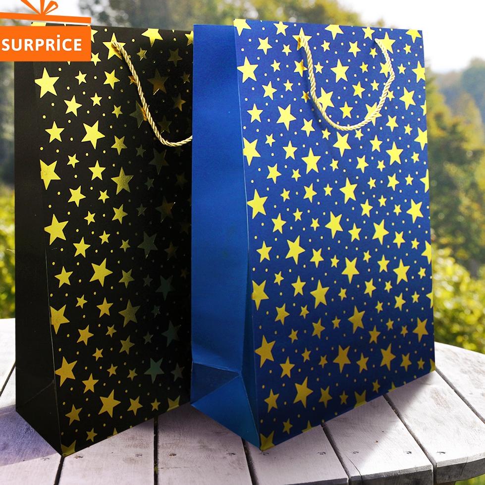 

DISKON !! Surprice Paper Bag Full Star Glitter 30x42x12 / Goodie Bag Jumbo / Tas Kado Glitter [KODE 75]