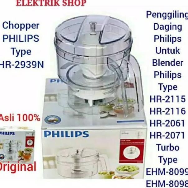 DISKON  CHOPPER PHILIPS ORIGINAL / CHOPPER PENGGILING DAGING PHILIPS HR2939 ORIGINAL [KODE 15]