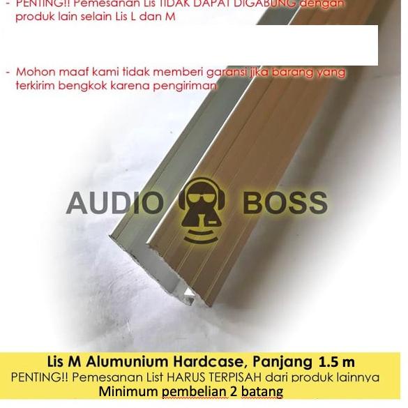 TERMURAH  Per 150 cm 1.5 meter List alumunium box hardcase U 150 cm Lis M Alumunium Hardcase Lis U F