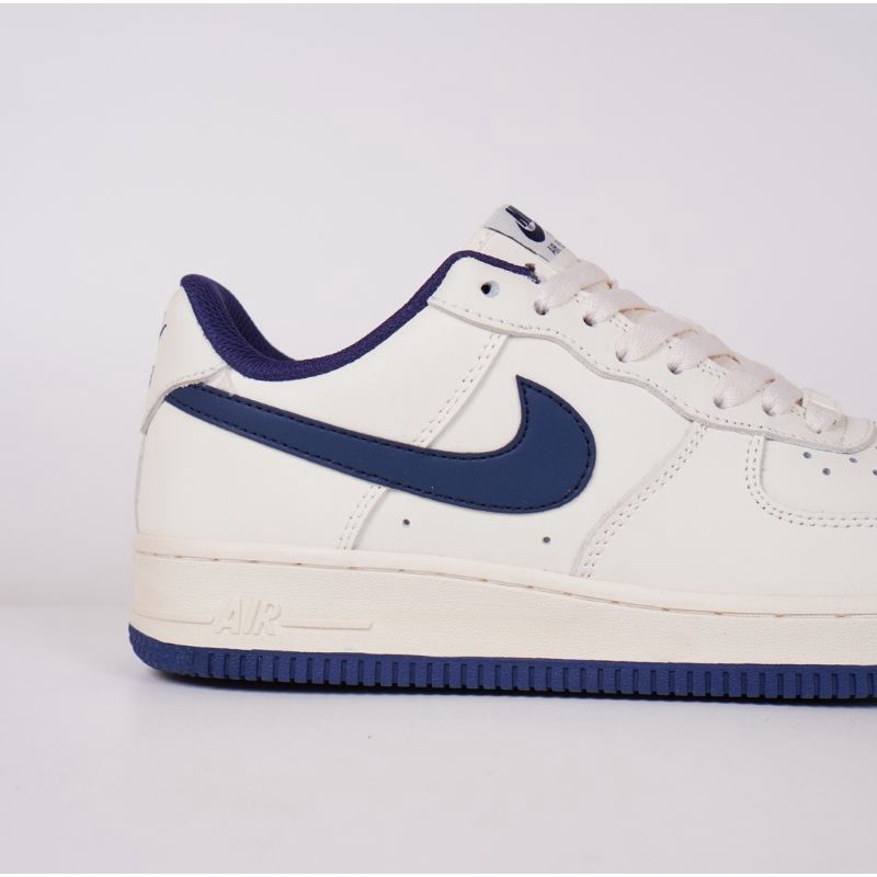 Sepatu Nike Air Force 1 Beige Navy