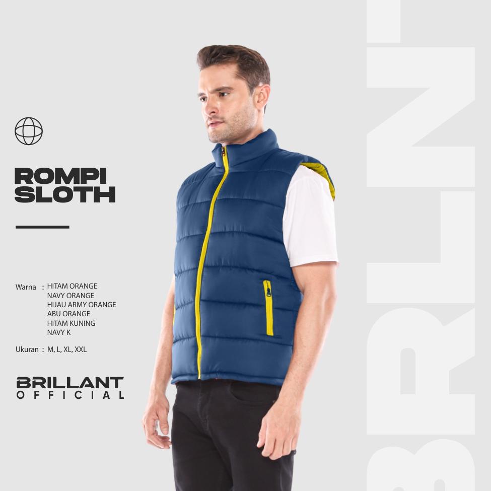 ETT8 Brillant - Sloth (3) Yellow Orange Rompi Pria Dewasa Sleting Kuning Oren Ukuran Size M L XL XXL