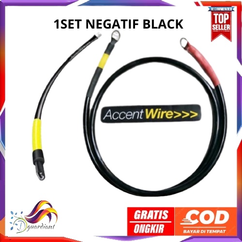Kabel Setan Accent Wire Performance 1 Set Koil Booster Black Series Dan Kabel Negatif Motor/Mobil