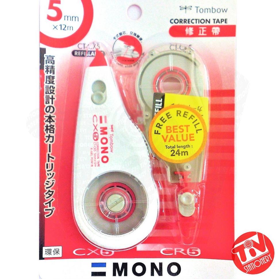

[KODE AS0YZ] Correction Tape Tombow MONO CT-CXCR 24m (+Refill)