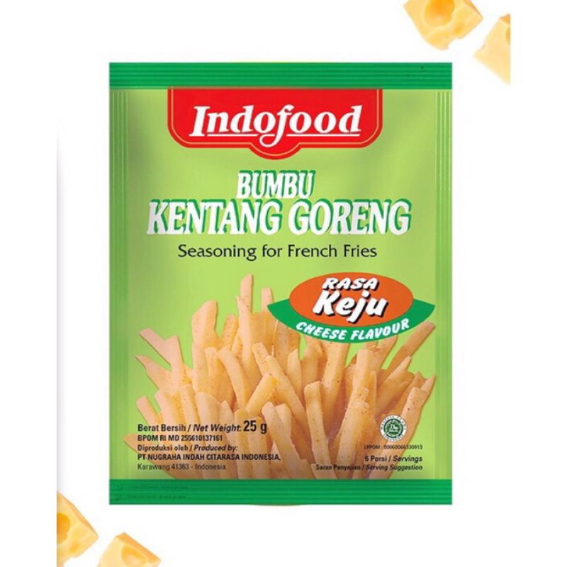 

Bumbu Kentang Goreng KEJU Indofood | Bumbu Kentang Goreng Rasa Keju | Bumbu Kentang Goreng Indofood Rasa Keju