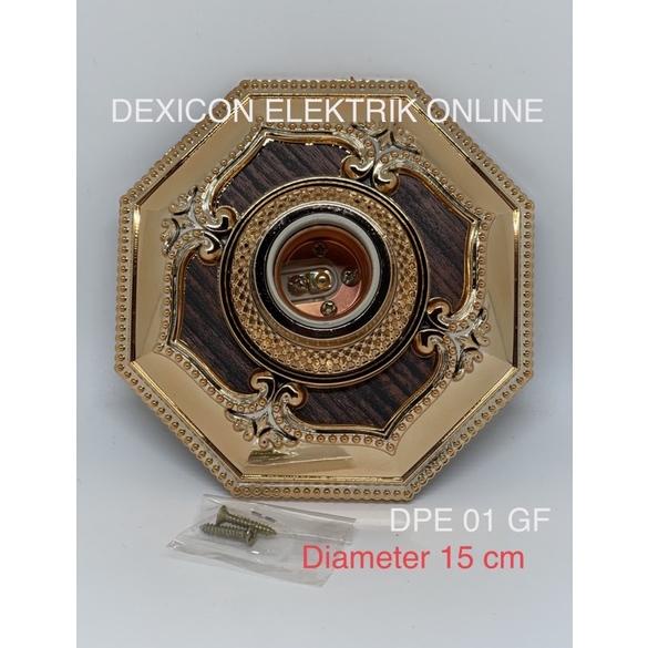 ✔️  fitting hias DPE01GF/fitting motif kayu/fitting plafon hias modern/fitting lampu plafon hias/gro
