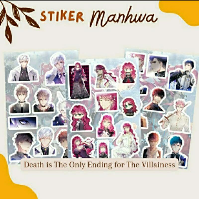 Sticker Manhwa A6 Waterproof Death is The Only Ending For The Villainess Kematian adalah akhir dari 