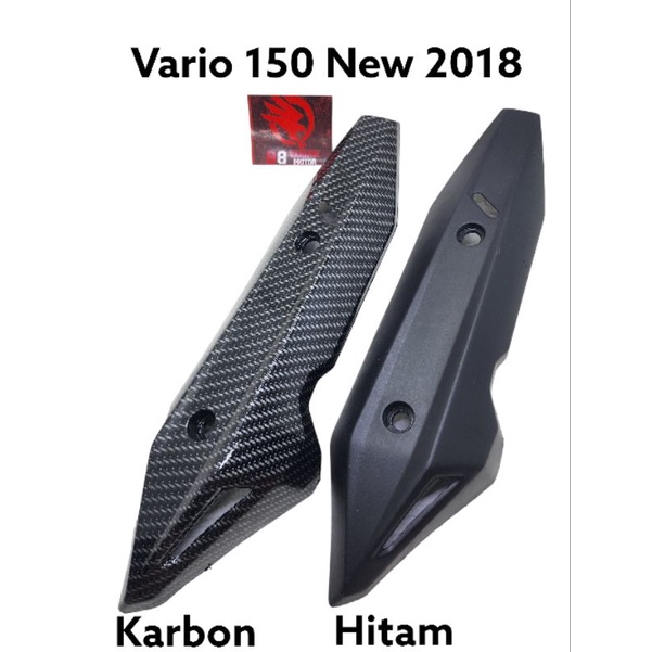 Cover Knalpot Karbon Dan Hitam Vario 150 New 2018 - Variasi Cover Knalpot Karbon Vario New 2018