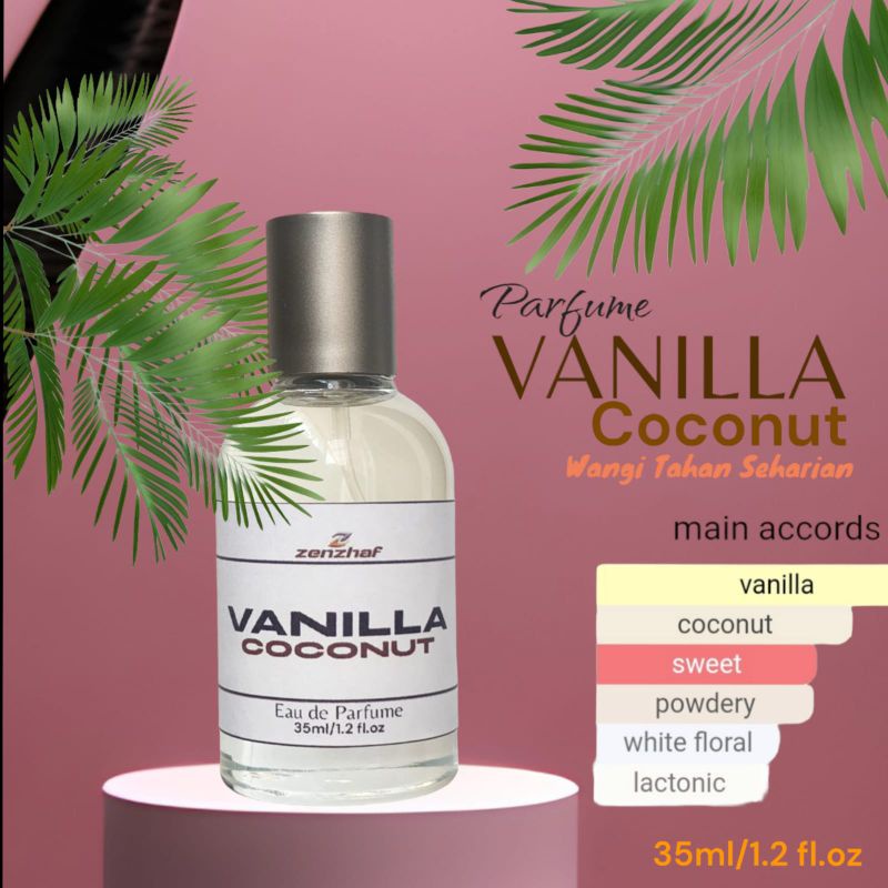 PARFUM PRIA DAN WANITA WANGI TAHAN LAMA EDT,EDP DAN EXTRAIT VANILLA COCONUT 35ML