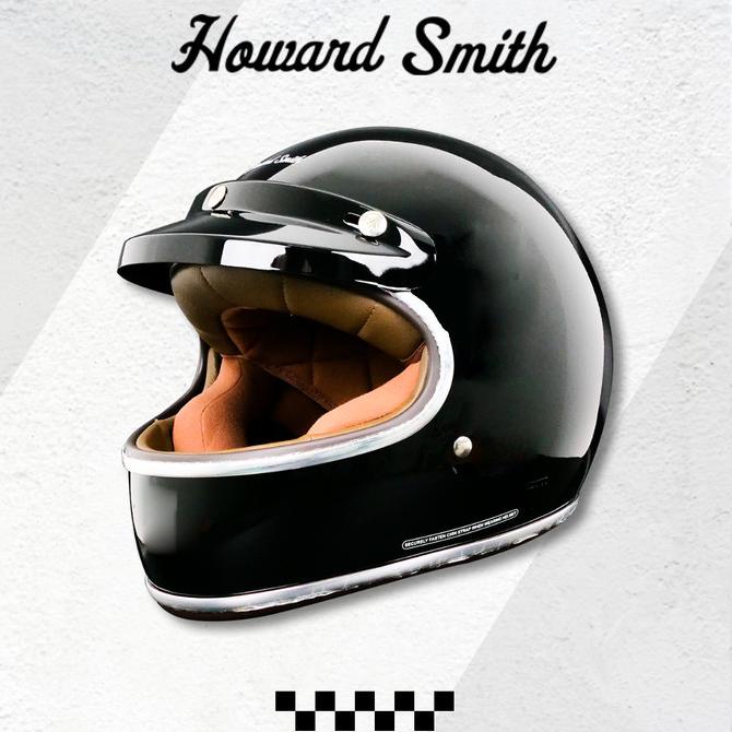 Howard Smith Helm Full Face Retro Original - Deep Black