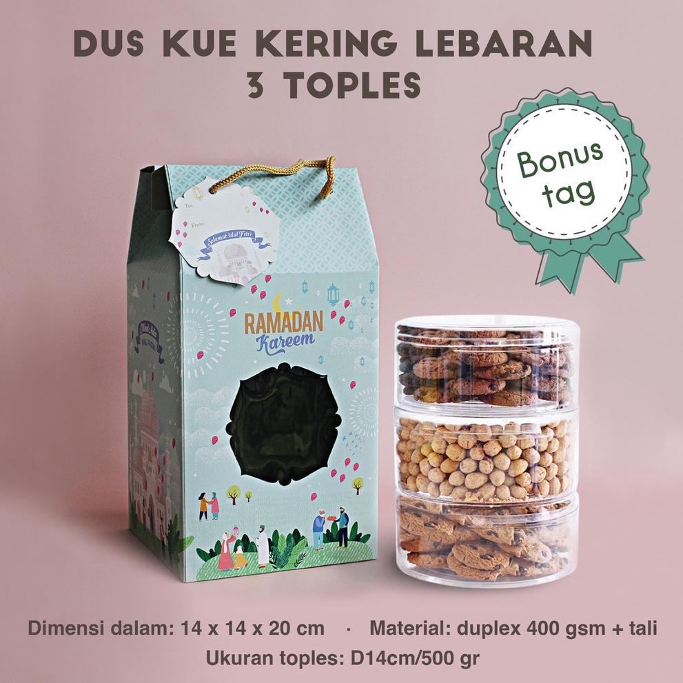 

❤[PROMO MURAH!!!]❤ Dus Hampers Kue Lebaran Motif Premium Hijau