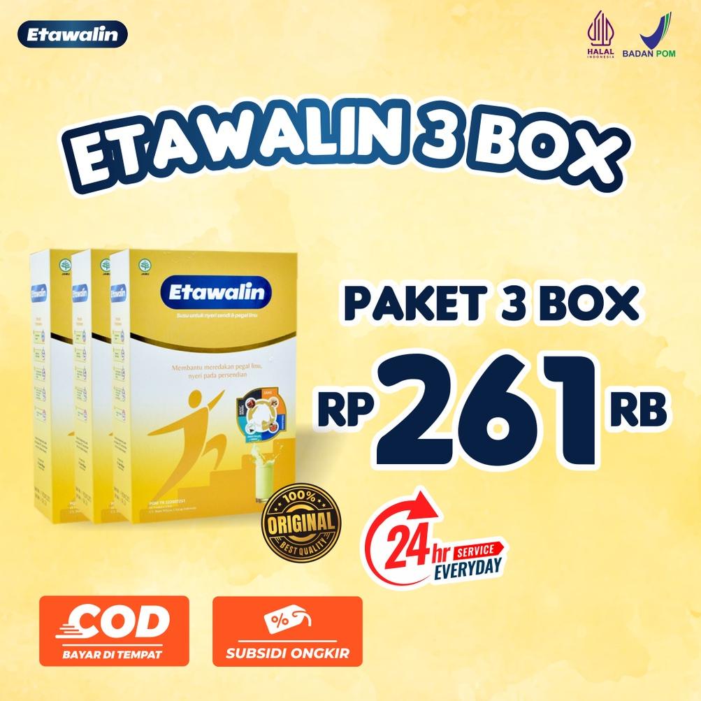 

【F⚡ASH SALE✅】 ETAWALIN 3 BOX - Susu Kambing Etawa Susu Terapi Nyeri Sendi Terbaik Atasi Masalah Asam Urat Rematik Jaga Kepadatan dan Kesehatan Tulang Tulang
