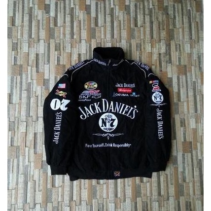 Jual Jaket Nascar Jack Daniels Waterproof Pria Wanita Bahan flecee Immy.Stuff