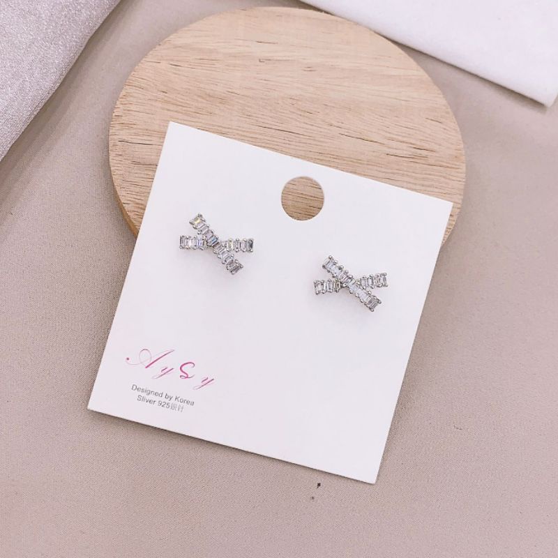Anting Silver925 Perak Premium Quality Mata kilau Anti Karat anti alergi anting premium as010