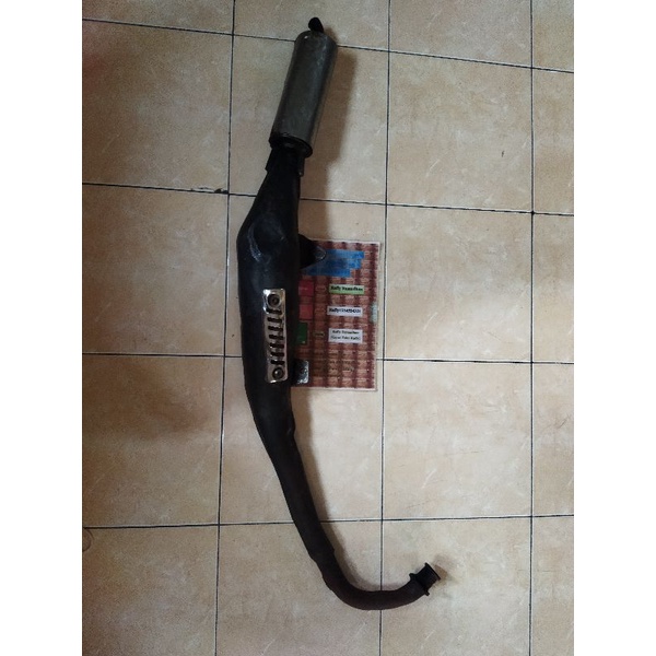 knalpot satria 120 r lumba satria 120 r tahun 2002-2005 asli ori copotan mines ada bekas las