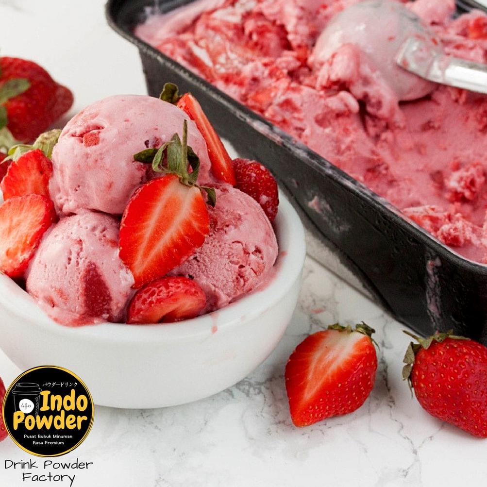 

ORIGINAL% Strawberry ICE CREAM Powder / Bubuk Ice Cream Strawberry
